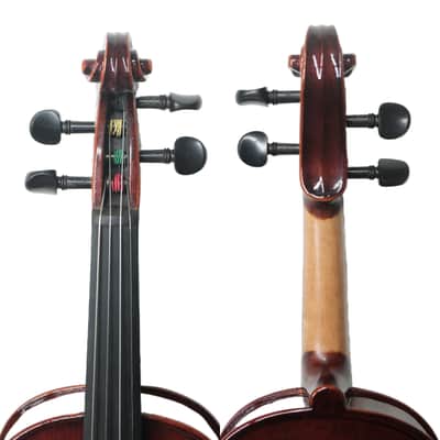 Handmade 1/10 Violin Outfit–One Piece Flamed Maple Back,Sweet Tone, Case&bow image 6