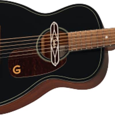 Gretsch Deltoluxe Parlor, Walnut Fingerboard, Tortoiseshell Pickguard, Black Top image 3