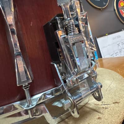 Sonor D-518x MR Phonic Plus 14x8" 10-Lug Beech Snare Drum 1984 - 1989 - Red Mahogany image 4