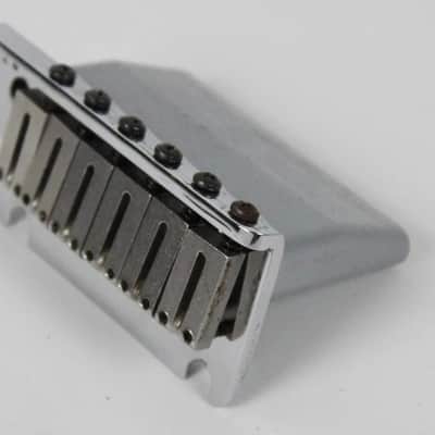 2002 Fender American Standard Stratocaster USA Chrome Guitar Bridge w/Original Bolts and Screws image 3