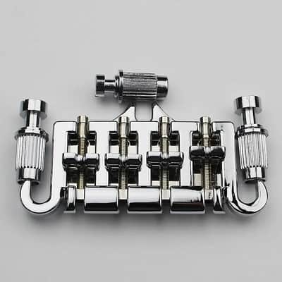 Chrome 3 Point 4 String Bass Bridge For EB-3 / Thunderbird / EB-0 image 4