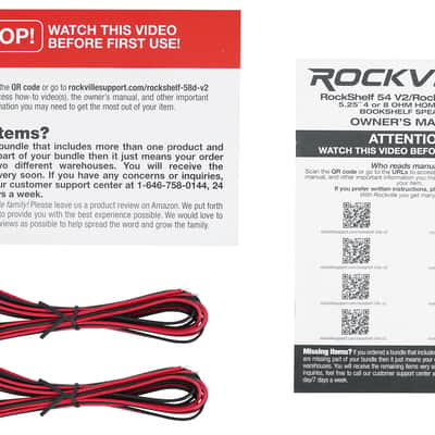 (2) Rockville RockShelf 58D 360w Dark Wood 5.25" Bookshelf Speakers+28" Stands image 3