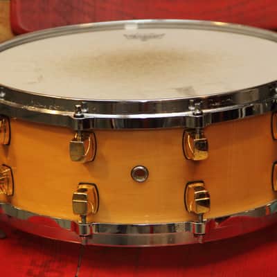 Yamaha Maple Custom 14x5.5 snare drum - Natural Blonde image 6
