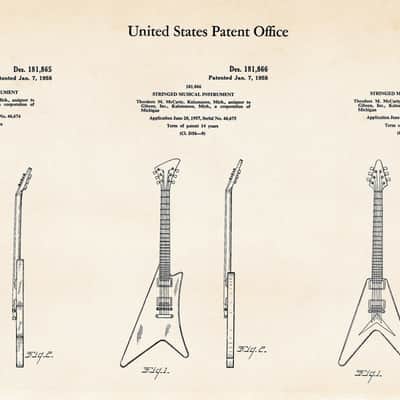 1980-1982 Gibson Modernistic Series Korina Flying V Explorer Moderne image 21