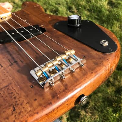 RARE 1976 Fernandes Burny FRETLESS Precision Bass + Original HARDCASE // Maple Fretboard + White Bin image 6