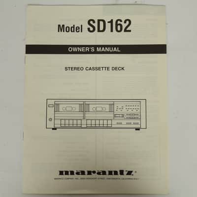 Vintage Marantz SD162 Dual Stereo Cassette Deck W/ Original Manual image 11