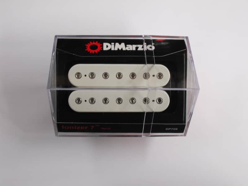 DiMarzio Ionizer 7 String Neck Humbucker White W/Chrome Poles DP 709 image 1