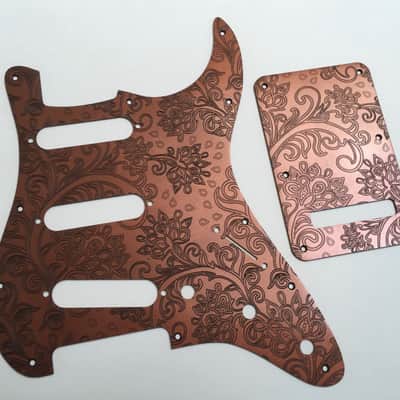 Copper Paisley Floral Custom Bakelite Pickguard Fender® Stratocaster® Strat® image 6