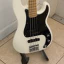 2024 Squier Pj Bass W 2015 Classic Vibe Jazz Neck Rare White Blocks +Upgrades