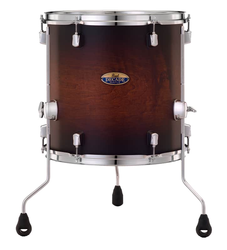 Pearl Decade Maple 14x14" Satin Brown Burst Lacquer #260 Floor Tom Drum w/Legs | WorldShip | NEW | Authorized Dealer image 1