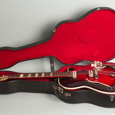 Framus Grand Star Black Rose Model 5/125 Arch Top Hollow Body Electric Guitar (1962), original black hard shell case. image 10