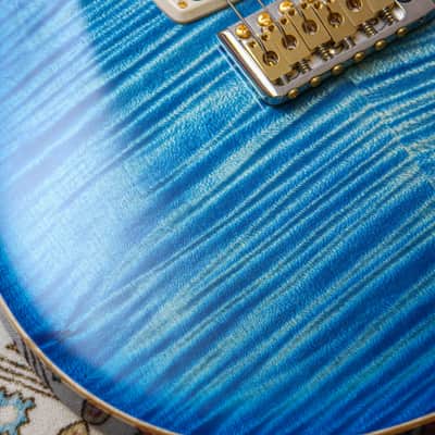 PRS USA Paul Reed Smith Modern Eagle V Wood Library "Faded Blue Burst + Ebony" (2025) image 12