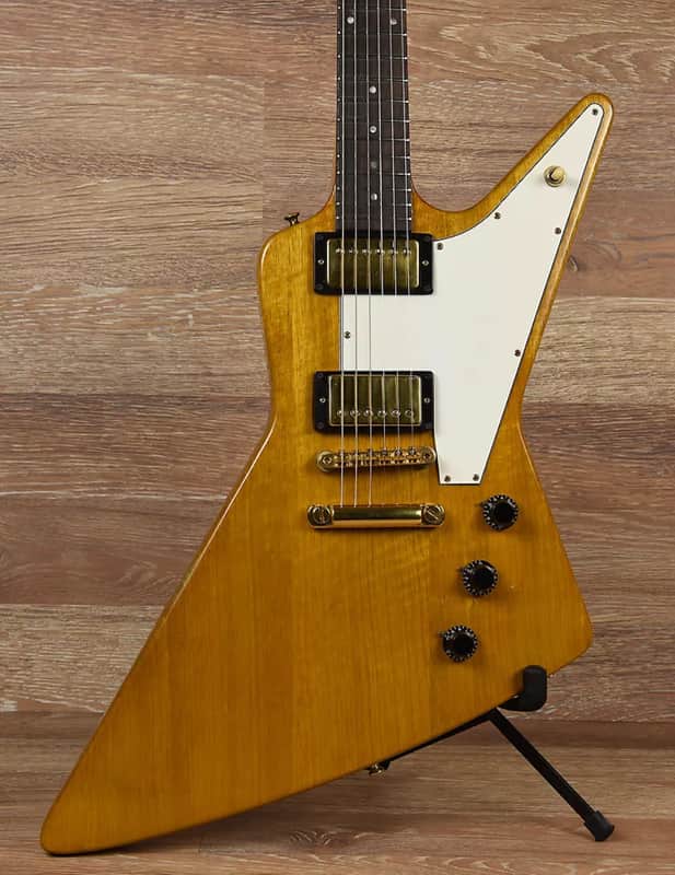 Gibson 1983 '58 Reissue Korina Explorer, Inked Serial Number, Natural image 1