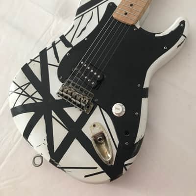 Van Halen Frankenstein Replica Guitar Black & White Franky EVH Frankenstrat image 3