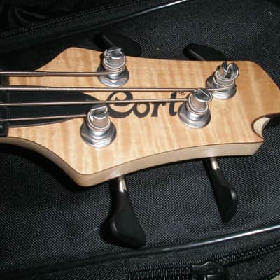 Cort A4 Plus FMMH OPN Artisan Series Figured Maple/Mahogany 4-String Bass 2010s - Open Pore Natural image 5