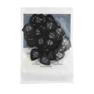 Dunlop 482R.60 Tortex® Pitch Black Jazz III Guitar Picks 72 Picks image 2