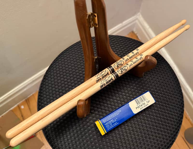 Neil Peart Rush 30th Anniversary Pro-Mark PW747W 2004/2005 Oak drumsticks NEW image 1