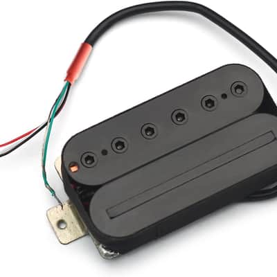 Guitar Alnico 2 Neck Electric Guitar Humbucker Blade/Hex Screw Adjusting Dual Coil Guitar Pickup with 4 Conduct Cable/Coil Splitting Black (Neck Pickup) image 3