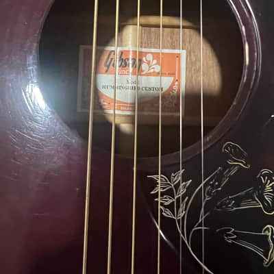 Gibson Hummingbird custom 1978 - Wine red image 2