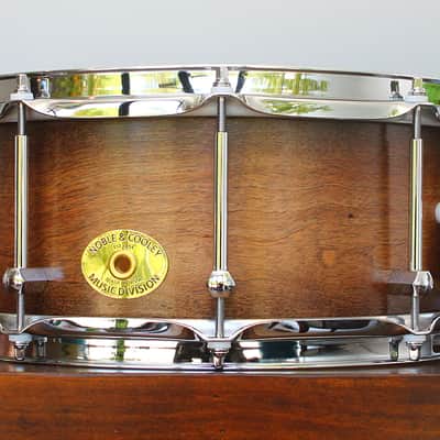 Noble & Cooley Solid Shell Classic Birch 6" x 14" Snare Drum w/ VIDEO! Espresso Satin Burst image 1