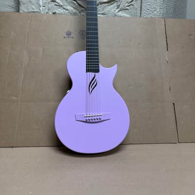 Enya Nova Go Carbon Fiber Acoustic-Electric Guitar – Lavender Purple w/ Gig Bag – B-Stock image 2