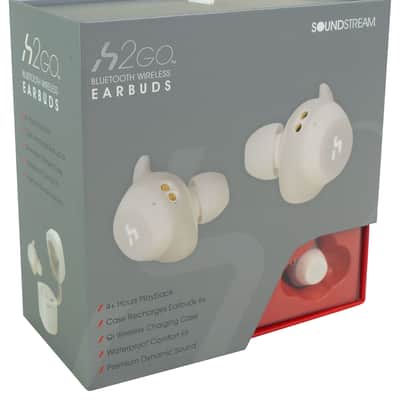 Soundstream H2EQ-WT H2GO IPX6 Wireless Headphones EarBuds+Wireless Charging image 8
