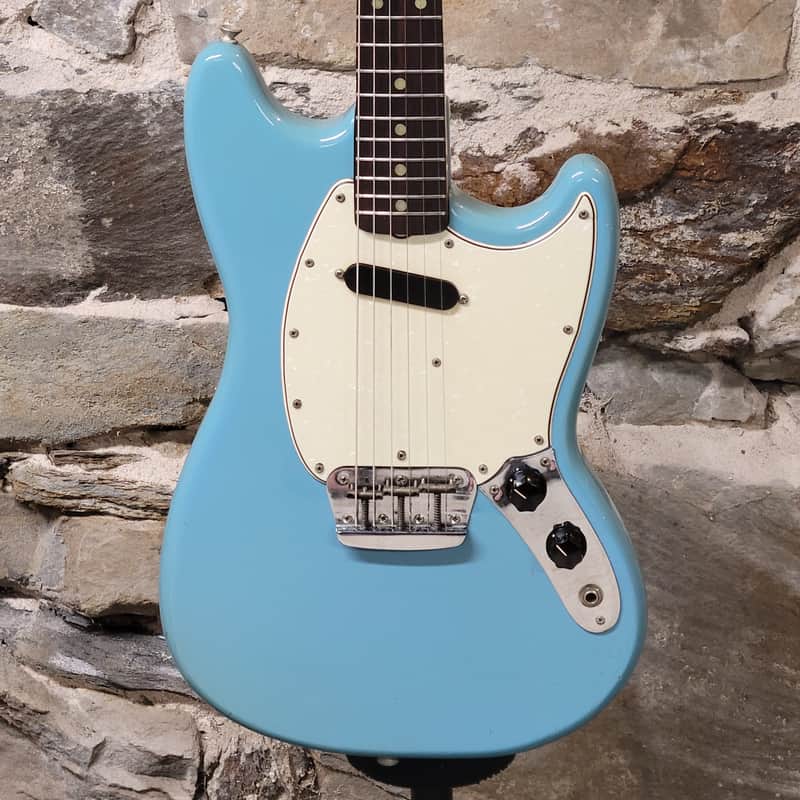 1966 Fender Musicmaster II Short Scale - Daphne Blue With Original Case image 1