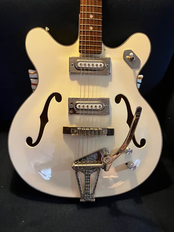 Funky Fujigen Gakki Pyramid Hollow Body  1960’s - Ivory image 1