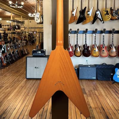Epiphone 1958 Korina Flying V (White Pickguard) - Aged Natural image 5