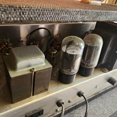 Sears / Silvertone Silvertone 1484 Twin Twelve Tube Amplifier Head and 2x12 Cab 1960s image 7