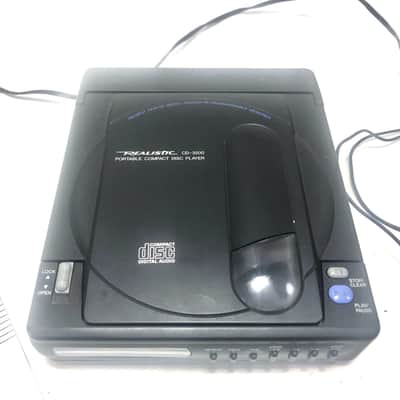 Vintage Tech: Walkman Portable CD Player Realistic CD-3200 / 42-5011 '80s Black image 2