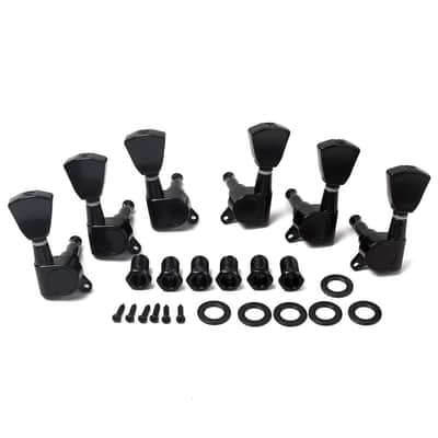 Alnicov Guitar Tuners String Sealed Tuning Key Pegs 3L 3R Machine Heads，With Keystone Knob，For Lp Sg Tl Electric Acoustic Guitars Black image 1