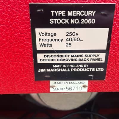 Marshall 2060 Mercury 1x12" Guitar Combo 1972 - 1973 - Red image 4