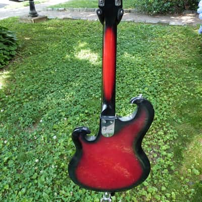 Sekova 12 string electric cherry sunburst 1960's sunburst image 8