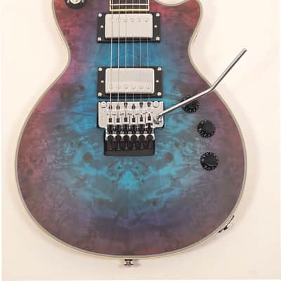 AL-3200MCC-P Agile Special Edition Signature Guitar w/Floyd Rose Chris Poland Blue Purple Burl image 2