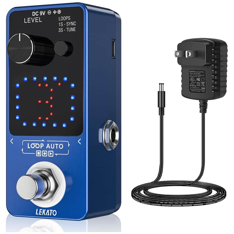LEKATO Guitar Looper Pedal with SYNC&Tuner Function 3 Loops 18 Minutes Record Time image 1