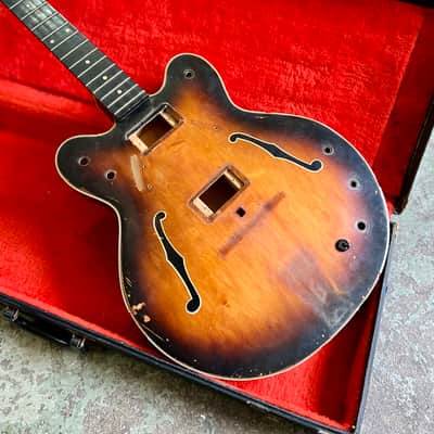 Gretsch 6072 Chet Atkins country gentleman bass guitar 1968 - Monkees original vintage USA project body and neck husk image 2
