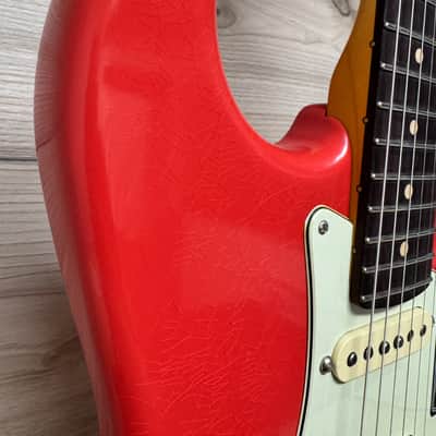 Fender American Ultra Luxe Vintage '60s Stratocaster HSS Electric Guitar, Fiesta Red - #1721 image 6