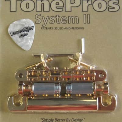 TonePros LPV02-G Vintage Tuneomatic with Aluminum Tailpiece Set Gold image 1