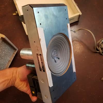 Silvertone Sears mono Tube Amplifier 6V6 project chassis cab case handle Fisher AlNiCo Speaker 1961 Tan image 6