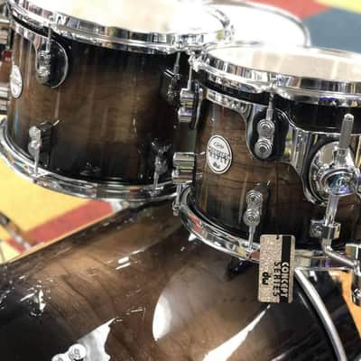 Pacific by DW 5-Piece Concept Maple Exotic Shell Pack (Charcoal Burst over Walnut) (PDCMX2215WC) image 2