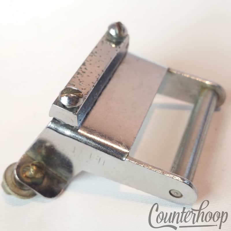 *Slingerland Artist/Gene Krupa Snare Drum Butt Plate Chrome Extended Gate 60s OG image 1