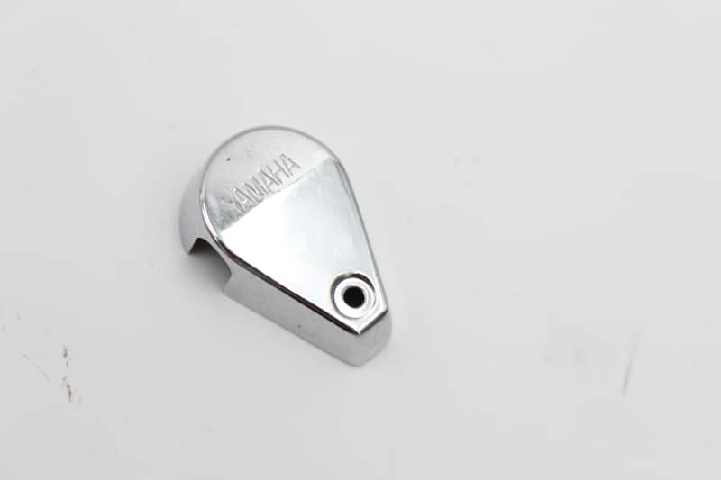 Yamaha Vintage Chrome Guitar Tuner Peg Back Cover - Low Side - MIJ image 1