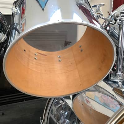 Ludwig 6 Piece Drum Set Chrome over Maple Shells Vintage Chrome O Wood late 70's Power Toms image 15