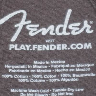 new (no tags) A+ genuine Fender Built to Inspire short sleeve T-Shirt, Black, size XL (X-Large), 100% Cotton, part # (p/n): 9112000606, Black Shirt with Gray, Red, & Black GRAPHIC image 4