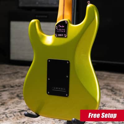Fender American Ultra II Stratocaster HSS Electric Guitar - Solar Flare with Hardshell Case image 2