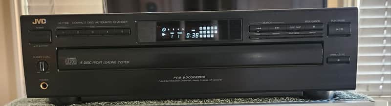 JVC JVC XL-F108   5-disc rotary carousel CD changer 90s  - Black