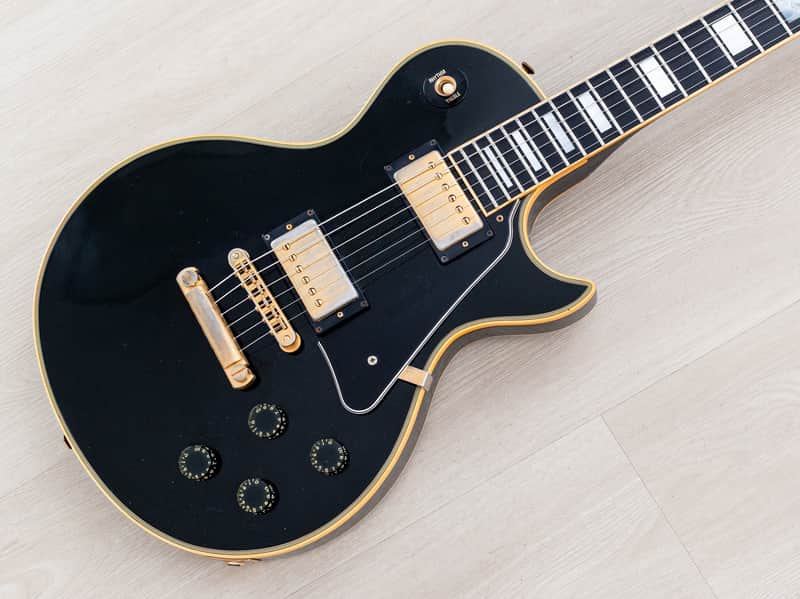 1981 Gibson Les Paul Custom Black Beauty Vintage Guitar, 100% Original w/ Tim Shaw PAFs, Case