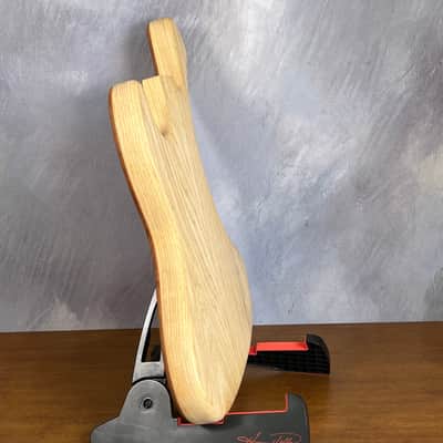 NOS High End Offset Bass Body – Highly figured Feathered Crotch American Cherry Top / Swamp Ash Back –Limited Supply R15 image 16