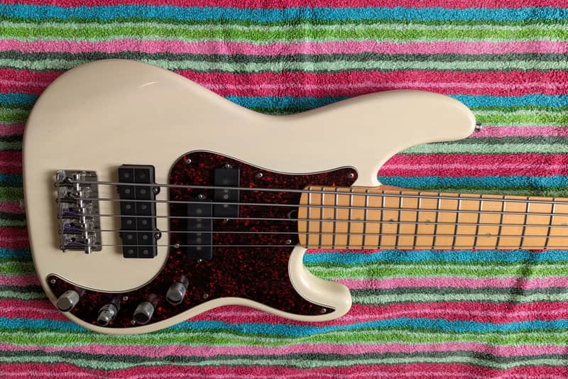 Fender American Precision Deluxe 5 String Early 2000s - White image 1